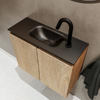MONDIAZ TURE 60cm toiletmeubel washed oak. EDEN wastafel urban midden 1 kraangat - thumbnail