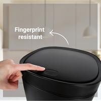 Afvalbak Desq Touch 30 liter RVS zwart - thumbnail