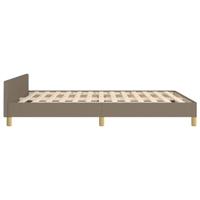 Bedframe zonder matras stof taupe 140x190 cm - thumbnail
