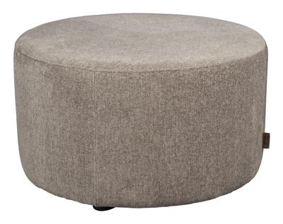 Dutchbone Poef 'Rocca' Geweven stof, kleur Cappuccino