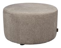 Dutchbone Poef 'Rocca' Geweven stof, kleur Cappuccino - thumbnail