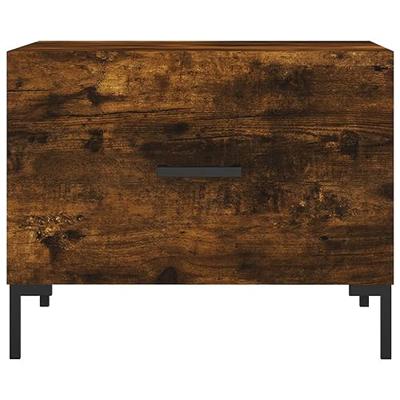 Salontafel 50x50x40 cm bewerkt hout gerookt eikenkleurig Salontafel 50x50x40 cm bewerkt hout gerookt eikenkleurig