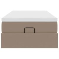 Ottoman bed met matras 90x190cm kunstleer cappuccinokleurig - thumbnail