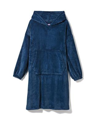 HEMA Dames snuggle hoodie fleece rib blauw