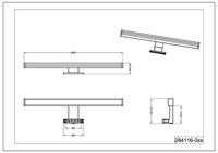 Trio Wand lampLino 60cm chroom - 284116006 - thumbnail