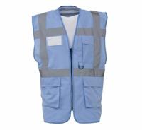 Veiligheidshesje met rits lichtblauw - XL - thumbnail