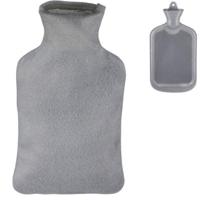 Relaxdays warmwater kruik met hoes grijs 1,5 l | 12 stuks - thumbnail