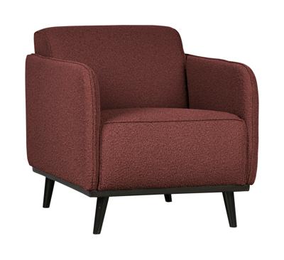 WOOOD Fauteuil 'Statement' Met arm, Bouclé, kleur Chestnut