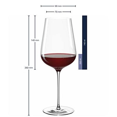 Leonardo Rode Wijnglazen Brunelli - 740 ml - 6 stuks Leonardo Rode Wijnglazen Brunelli - 740 ml - 6 stuks