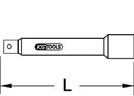 KS Tools 130.0317 1300317 Dopsleutelverlenging Aandrijving 1/4 (6.3 mm) 150 mm 1 stuk(s)