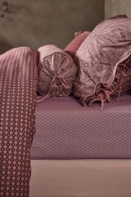 Pip Studio Pip Studio Thousand Leaves hoeslaken Mauve 100x200 cm Hoekhoogte 25 cm