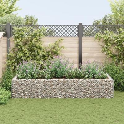 Gabion plantenbak verhoogd 270x90x50 cm staal - thumbnail
