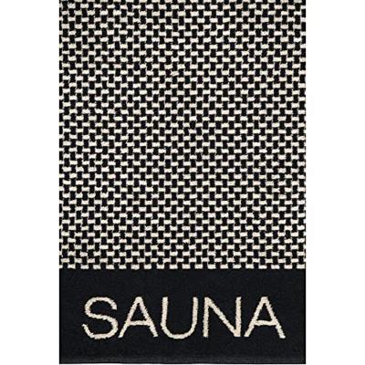 Cawö Cawö Saunahanddoek 6220 Natur Schwarz 80x200