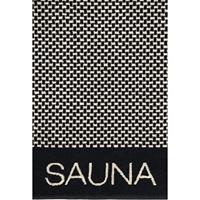 Cawö Cawö Saunahanddoek 6220 Natur Schwarz 80x200 - thumbnail