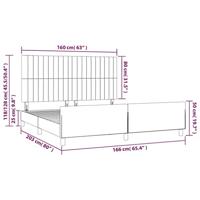 Bedframe zonder matras stof zwart 160x200 cm - thumbnail