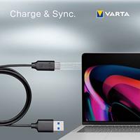 Varta Speed USB Type C laad- en datakabel (geschikt voor USB Type C, compatibel met apparaten zoals Macbook Pro, Samsung Galaxy,- Snellaadkabel synchronisatiekabel USB Type C kabel - lengte: 1 m) - thumbnail