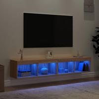 Tv-meubels met LED-verlichting 2 st 80x30x30 cm sonoma eiken - thumbnail