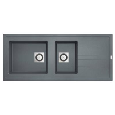 Inbouw Spoelbak Uitstortgootsteen Van Marcke Go Molto 117x50 cm Polyester Grijs Go by Van Marcke