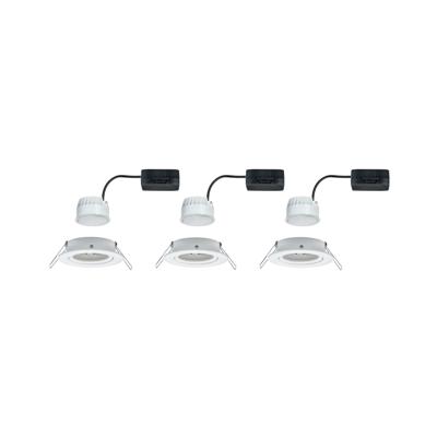 Paulmann 93449 Nova Inbouwlamp Set van 3 stuks LED LED 18 W Wit (mat) Paulmann 93449 Nova Inbouwlamp Set van 3 stuks LED LED 18 W Wit (mat)