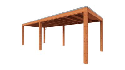 Trendhout Overkapping Palermo 725x310 cm- Plat dak- Hout- Trendhout
