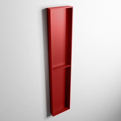MONDIAZ EASY Nis 89,5x29,5cm in solid surface kleur Fire | Fire. 2 vakken geschikt voor in- of opbouw MONDIAZ EASY Nis 89,5x29,5cm in solid surface kleur Fire | Fire. 2 vakken geschikt voor in- of opbouw