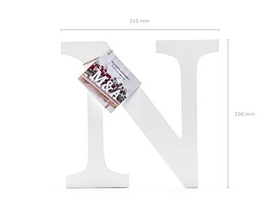 Houten letter N Wit (17x20cm)