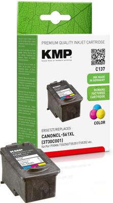 KMP Inktcartridge vervangt Canon CL-561 XL Compatibel Triple Kleur C137 1581,4030