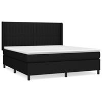 Boxspring met matras stof zwart 180x200 cm - thumbnail