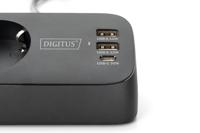 Digitus DA-70625 Bureaustekkerdoos Zwart Randaarde stekker 1 stuk(s) - thumbnail