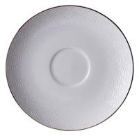 Porseleinen Onderzetter met Golvenpatroon - Nippon White - 250ml - thumbnail