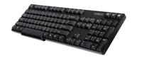 USB Wired Keyboard 104-keys, AZERTY Layout, Black, K-602 - thumbnail