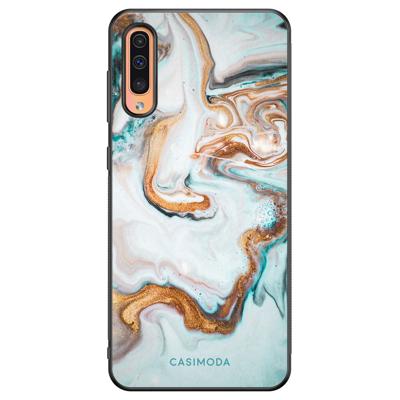 Samsung Galaxy A50/A30s hoesje - Marmer blauw goud