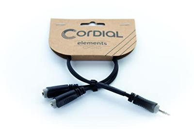 Cordial 14883 Jackplug Audio Y-adapter [1x Jackplug male 3,5 mm - 2x Jackplug female 3,5 mm] 0.30 m Zwart PVC-mantel, Tweelingkabel