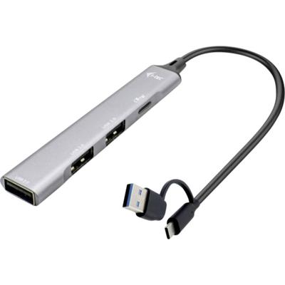 i-tec I-TEC USB-A/USB-C Metal HUB USB-combi-hub Zilver i-tec I-TEC USB-A/USB-C Metal HUB USB-combi-hub Zilver