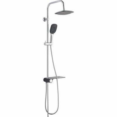Schutte AQUASTAR hoofddouche set met zijdelingse planchet | chroom-antraciet 60511 Schutte AQUASTAR hoofddouche set met zijdelingse planchet | chroom-antraciet 60511