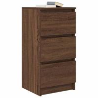 Dressoir 37,5x35x76 cm bewerkt hout bruin eikenkleurig - thumbnail