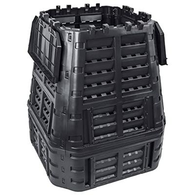 VidaXL Compostbak 740 l 93,3x93,3x113 cm zwart - thumbnail