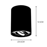 QAZQA Spot grijs met koper draai- en kantelbaar - Rondoo Up - thumbnail