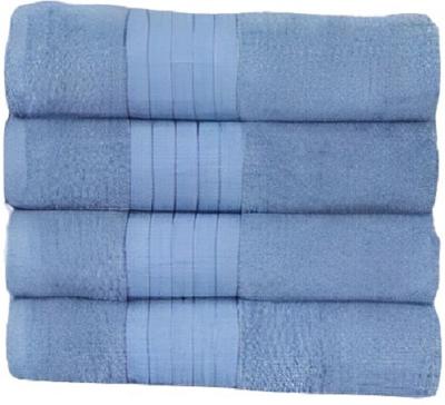 Good Morning Handdoeken set van 4 "Uni" - Blauw - (50x100 cm) - Katoen