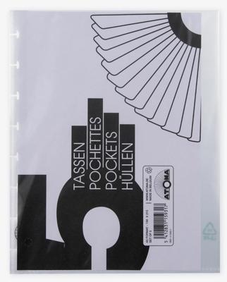 Atoma showtassen, transparant, voor A5+ schriften, set van 5 stuks Atoma showtassen, transparant, voor A5+ schriften, set van 5 stuks