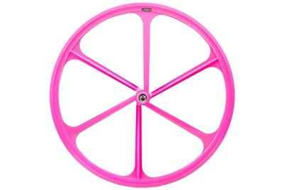 Teny Rim 6 Spoke Fixed Gear Voorwiel - Roze Teny Rim 6 Spoke Fixed Gear Voorwiel - Roze