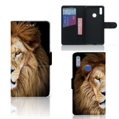 Huawei Y7 (2019) | Telefoonhoesje | Met pasjeshouder | Leeuw