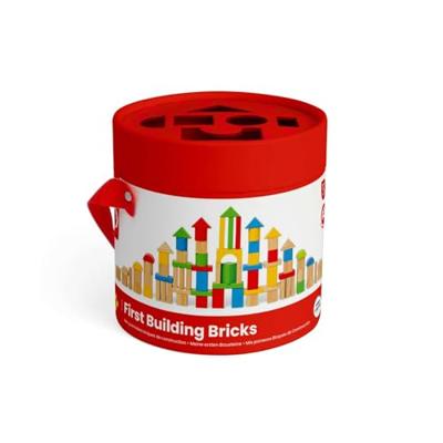 Bigjigs houten gekleurde bouwstenen, 80dlg. Bigjigs houten gekleurde bouwstenen, 80dlg.