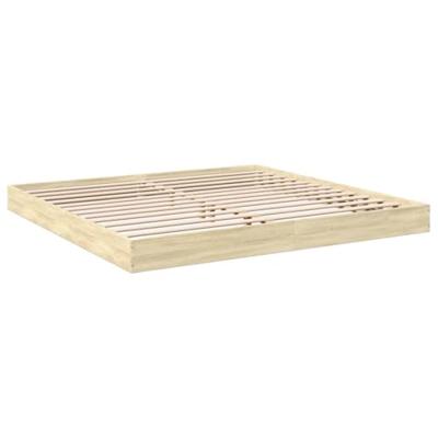 Bedframe zonder matras hout sonoma eikenkleurig 180x200 cm