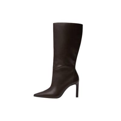 Mango leren laarzen donkerbruin Mango leren laarzen donkerbruin