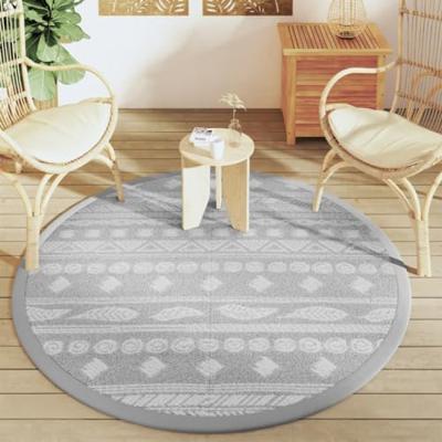 VidaXL Buitenkleed arakil ø160 cm polypropeen grijs VidaXL Buitenkleed arakil ø160 cm polypropeen grijs