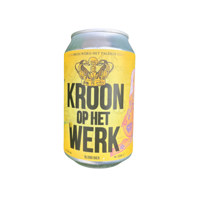 Het Paleisje kroon op het werk blik (12x33 cl)