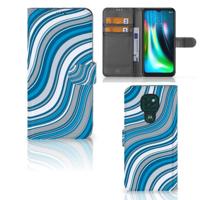 Motorola Moto G9 Play | E7 Plus | Telefoon Hoesje | Waves Blue - thumbnail