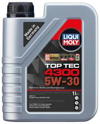 LIQUI MOLY motorolie "top tec 4300". motoroel toptec4300 5w-30 lm 1 ltr.