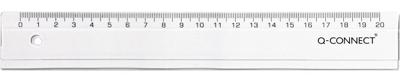 Q-CONNECT meetlat, plastic, in etui, 20 cm